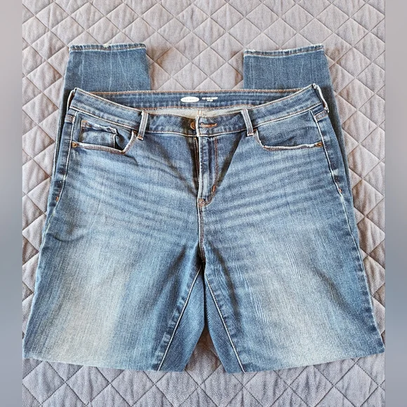 Women's Old Navy Pop Icon Skinny Midrise Blue Jeans Sz 14 - Picture 3 of 5